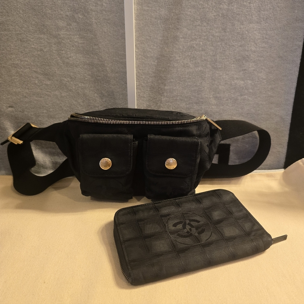 CHANEL Travel Line Belt Bag And Wallet